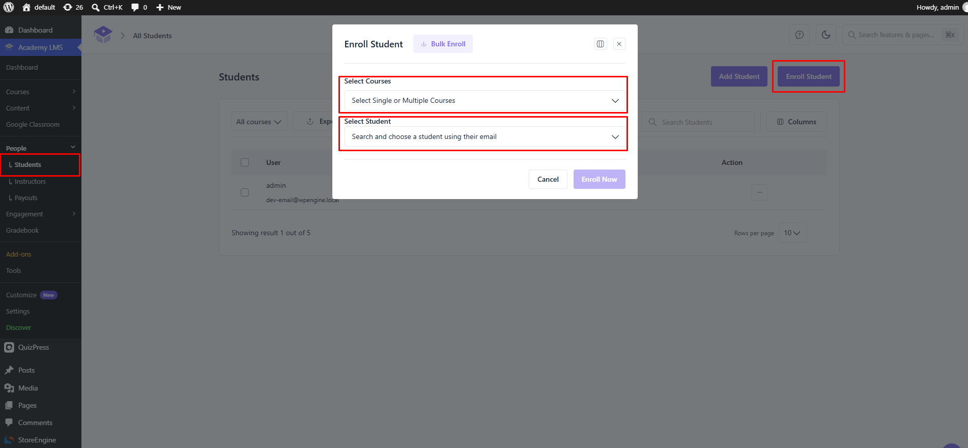 Manually enroll students