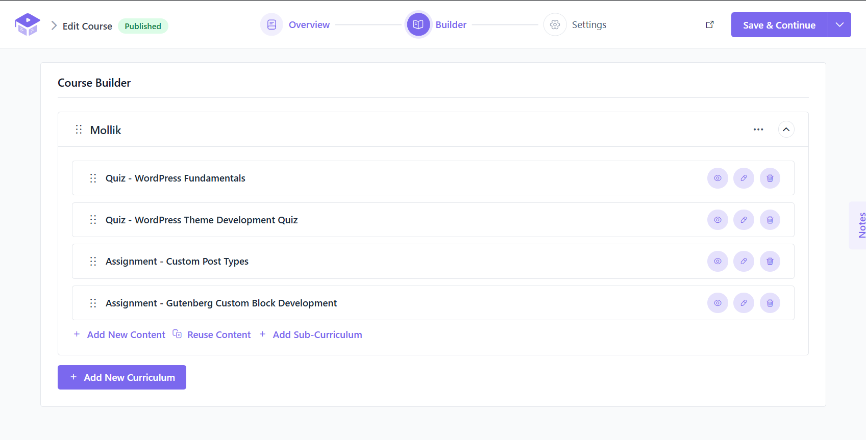 Course Builder