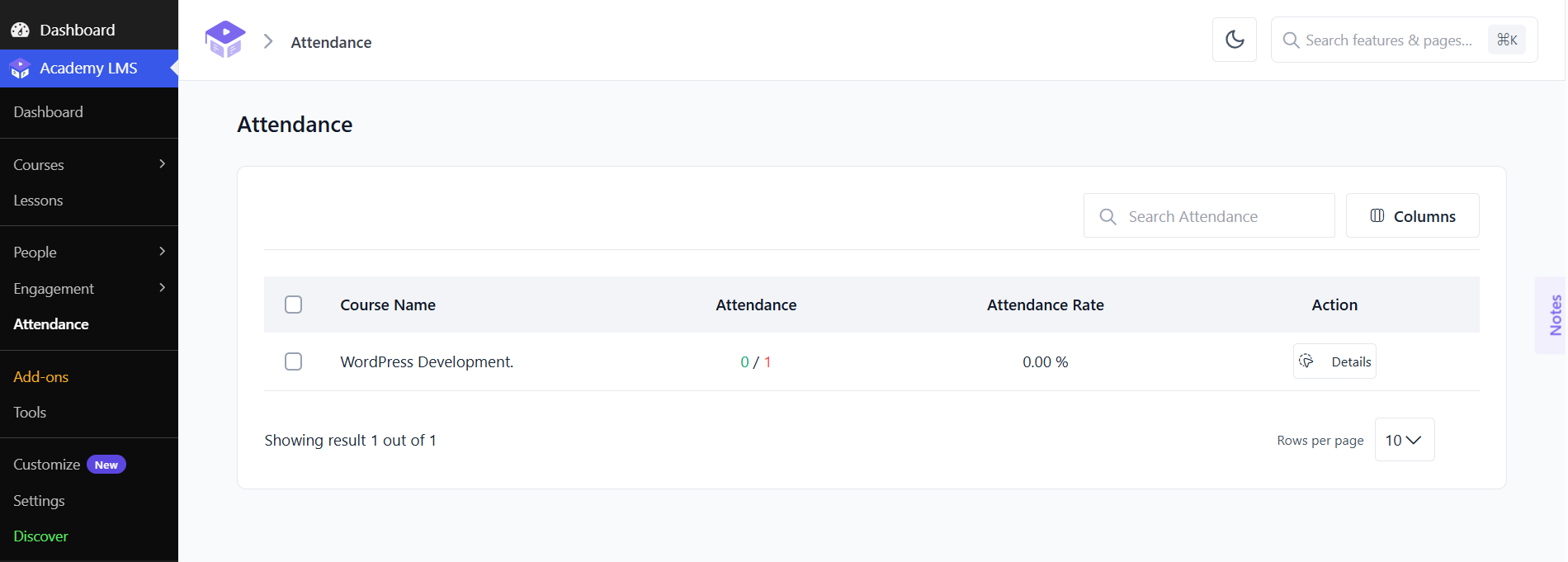 Attendance