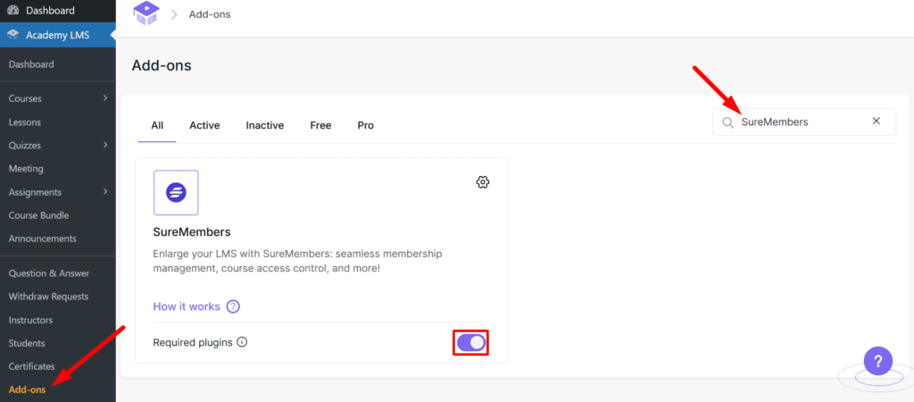 SureMembers add-on