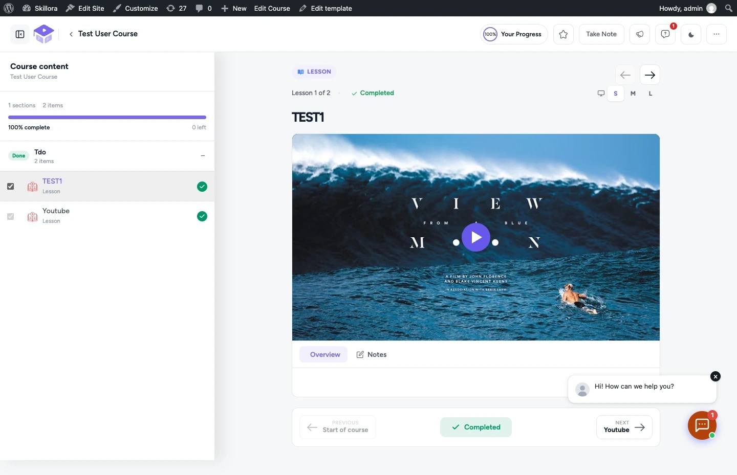 Test User Course