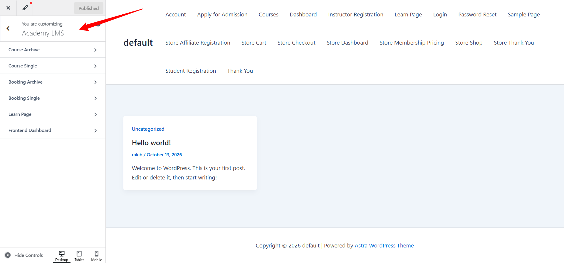 WordPress Customizer