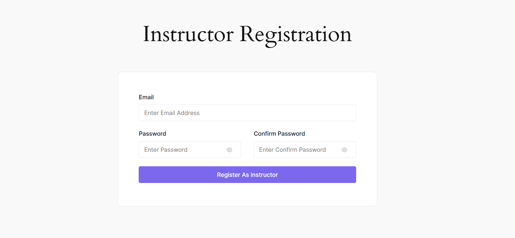 Register As Instructor