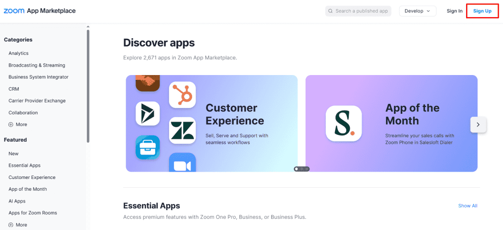 Zoom App Marketplace
